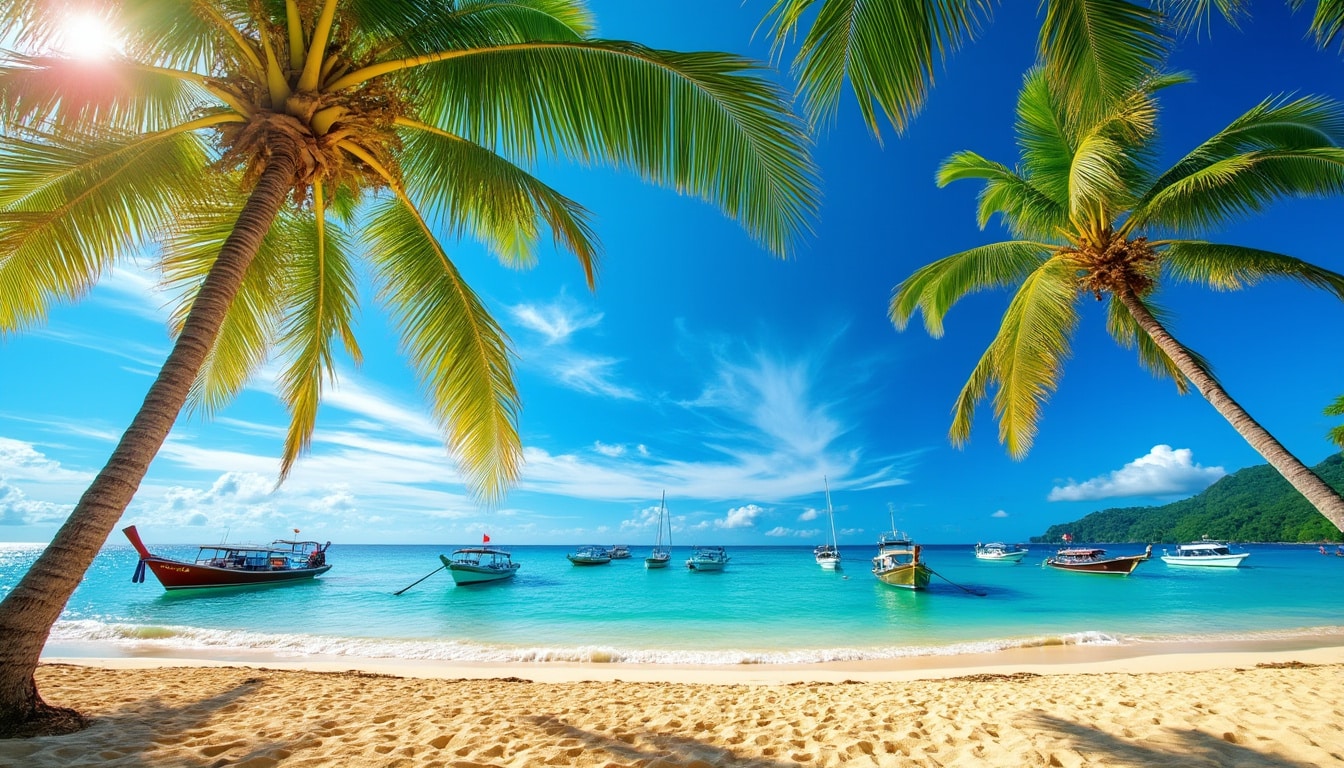 descubre el vibrante atractivo de Phuket bajo el cálido sol tropical. explora las impresionantes playas de la isla, actividades emocionantes y vida nocturna animada, mientras disfrutas del clima cálido que hace de este destino una opción destacada para los vacacionistas durante todo el año.